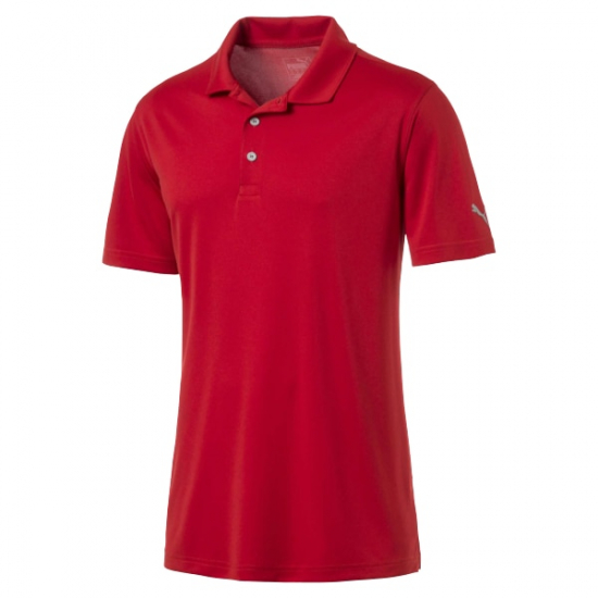 Puma Rotation Rød - Polo i gruppen Golfhandelen / Klær og sko / Golfklær herre / Pique/T-shirt hos Golfhandelen Ltd (Rotation Red)